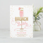 Invitation Le brunch et la Fête de la mariée pétillante (Debout devant)