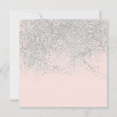 Invitation Le cadre argenté de parties scintillantes chic (Dos)