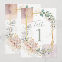 Le cadre doré floral Wedding