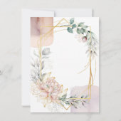 Invitation Le cadre doré floral Wedding (Dos)