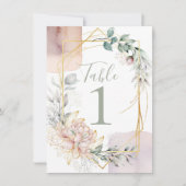 Invitation Le cadre doré floral Wedding (Devant)