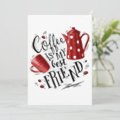 Invitation Le Café Lover Est Mon Meilleur Ami (Debout devant)