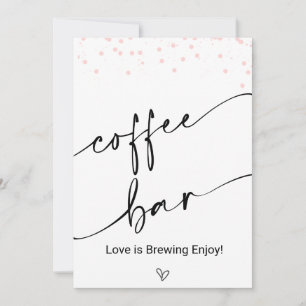 Invitation Le café minimaliste brasse le panneau supérieur de