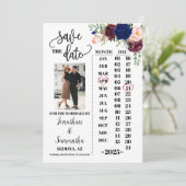 Invitation Le calendrier photo sauve la date mariage de la ma (Debout devant)