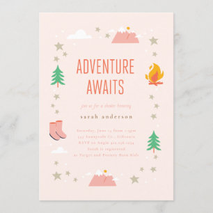 Invitation Le Camping Adventure Attend Le Baby shower Des Fil