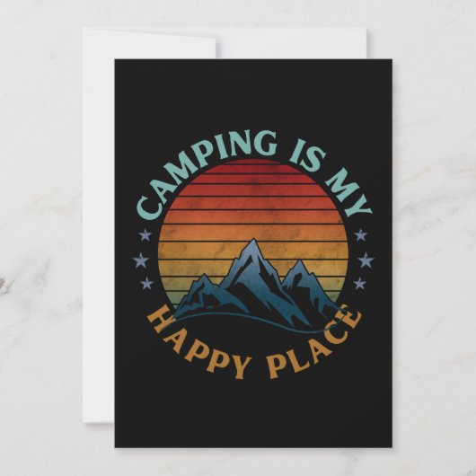 INVITATION LE CAMPING EST MON ENDROIT HEUREUX (Devant)