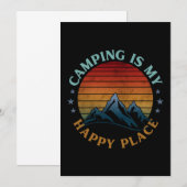 INVITATION LE CAMPING EST MON ENDROIT HEUREUX (Devant / Derrière)