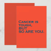 Invitation Le Cancer Est Difficile, Mais Vous Aussi (Devant / Derrière)