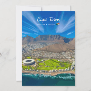 Invitation Le Cap, Afrique du Sud - Vue sur Table Mountain