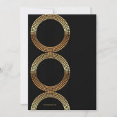 Invitation Le cercle d'or encadre l'invitation de photo (Dos)