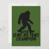 Invitation Le champion Leave No Trace drôle Bigfoot (Devant)