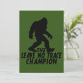 Invitation Le champion Leave No Trace drôle Bigfoot (Debout devant)
