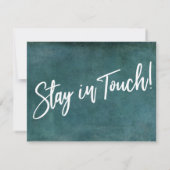 Invitation Le changement est bon ! Grunge Turquoise Moving Fa (Dos)