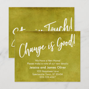 Invitation Le changement est une bonne chose ! Annonce grunge