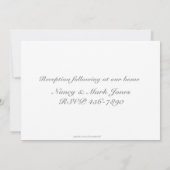 Invitation Le chapelet rose religieux perle l'invitation (Dos)