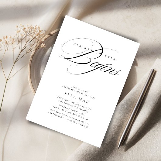 Invitation Le chapitre noir et blanc commence la Fête des mar