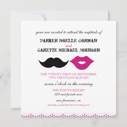 INVITATION LE CHAPLIN - FUCSIA (Devant)