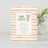 Invitation Le charmant petit Baby shower de Sprout (Debout devant)