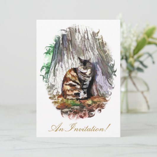 INVITATION LE CHAT (Debout devant)