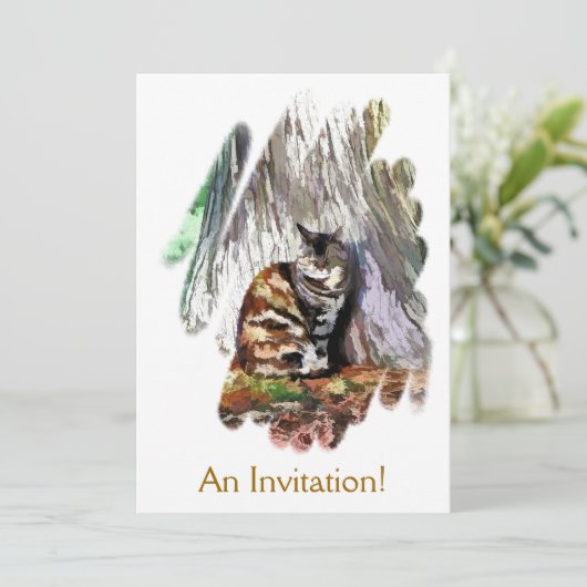 INVITATION LE CHAT (Debout devant)