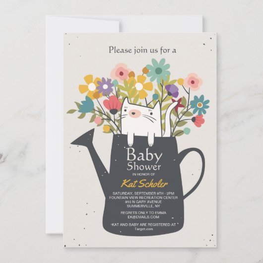 Invitation Le Chat Dans Un Eau Peut Inviter (Devant)