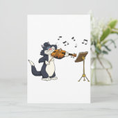 Invitation Le Chat Jouant Le Violon (Debout devant)