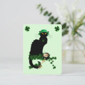 Invitation Le Chat Noir Clover St. Patrick's Day (Debout devant)