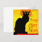 Invitation Le Chat Noir Vintage (Devant / Derrière)