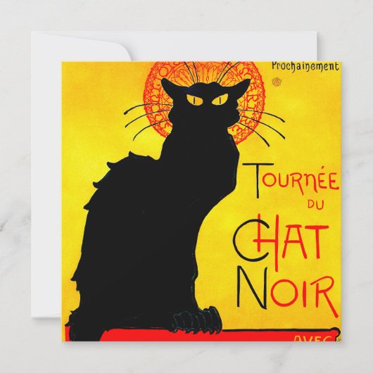 Invitation Le Chat Noir Vintage (Devant)