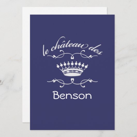 Invitation le château des VOS NOM (Devant / Derrière)