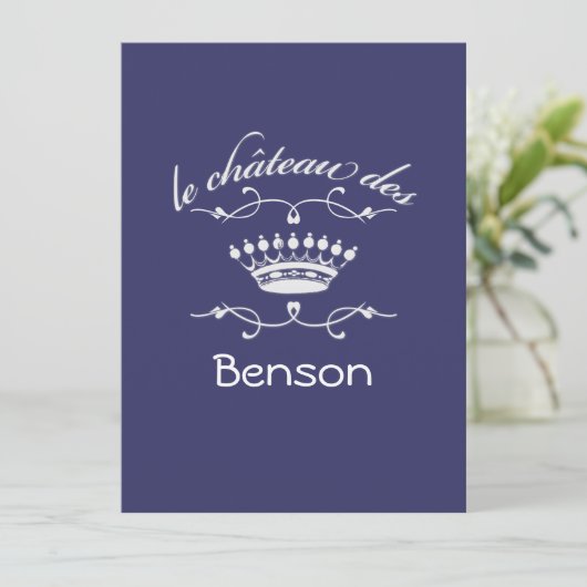 Invitation le château des VOS NOM (Debout devant)