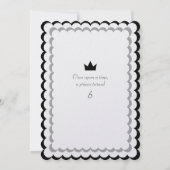 Invitation Le Château Du Rêve Blanc Noir Dans Les Nuages Anni (Dos)