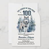 Invitation Le chef de notre pack Wolf 100e fête d'anniversair (Devant)