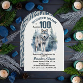Invitation Le chef de notre pack Wolf 100e fête d'anniversair