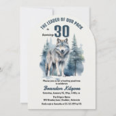 Invitation Le chef de notre pack Wolf 30e fête d'anniversaire (Devant)