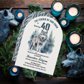 Invitation Le chef de notre pack Wolf 40e fête d'anniversaire