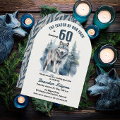 Invitation Le chef de notre pack Wolf 60e fête d'anniversaire