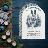 Invitation Le chef de notre pack Wolf 60e fête d'anniversaire