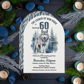 Invitation Le chef de notre pack Wolf 60e fête d'anniversaire