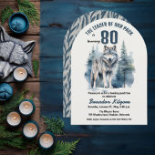 Invitation Le chef de notre pack Wolf 80e fête d'anniversaire