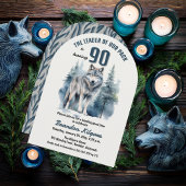Invitation Le chef de notre pack Wolf 90e fête d'anniversaire