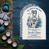 Invitation Le chef de notre pack Wolf 90e fête d'anniversaire