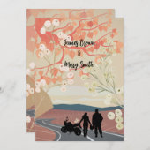 Invitation Le chemin de l'amour mariage (Devant / Derrière)