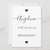 Invitation Le Chic Minimal Serez-Vous Ma Proposition D'Épouse (Devant)