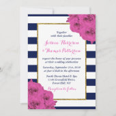 Invitation Le Chic Moderne Luxe Mariage Collection Rose Roses (Devant)