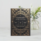 Invitation Le Choix Royal : "Invitation de Mariage Baroque Ro (Debout devant)
