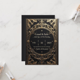Invitation Le Choix Royal : "Invitation de Mariage Baroque Ro