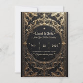 Invitation Le Choix Royal : "Invitation de Mariage Baroque Ro (Devant)