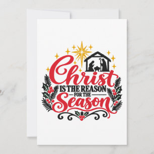 Invitation Le Christ est la raison de la saison chrétienne