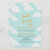 Invitation Le ciel a envoyé Baby shower garçon (Devant / Derrière)